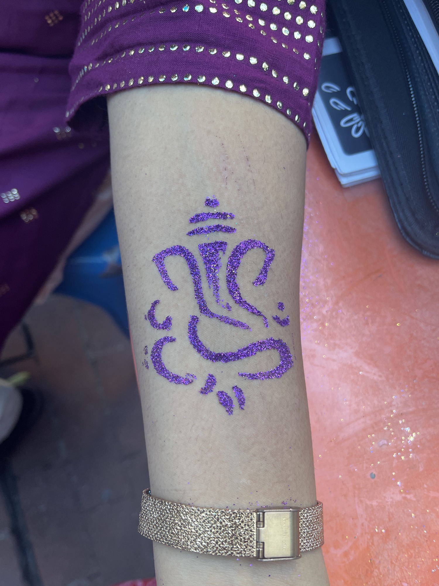 Glitter tattoo